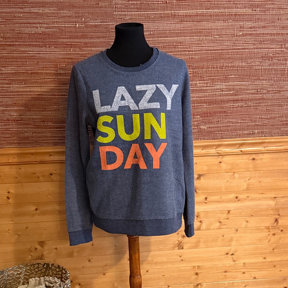 Chaser Blue Crewneck Sweatshirt with Bold Print